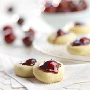 Bing Cherry Thumbprint Cookies